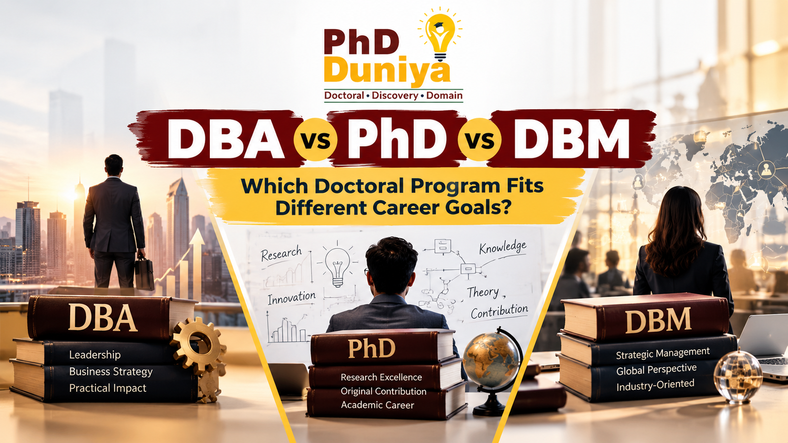 DBA vs PhD vs DBM: Which Doctoral Program Fits Different Career Goals?